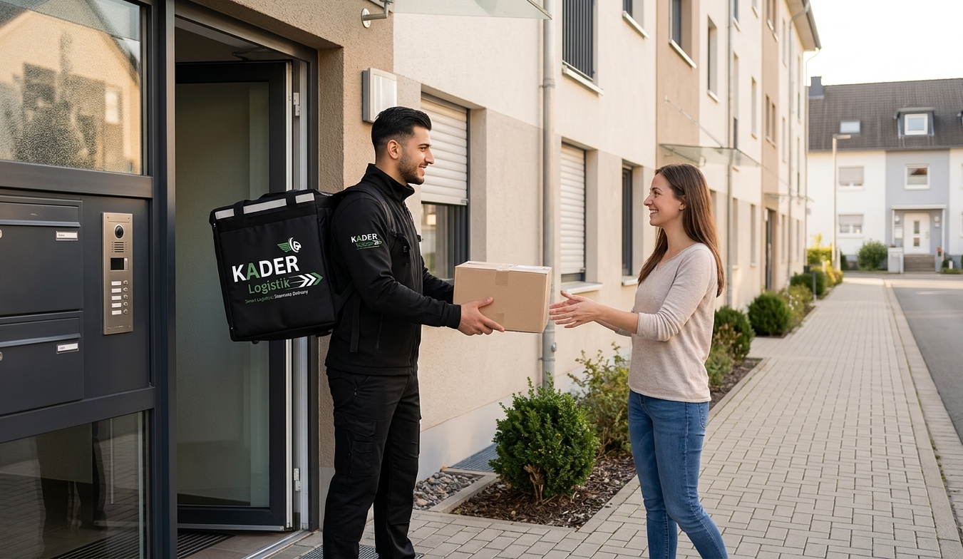 Parcel handover by Kader Logistik
